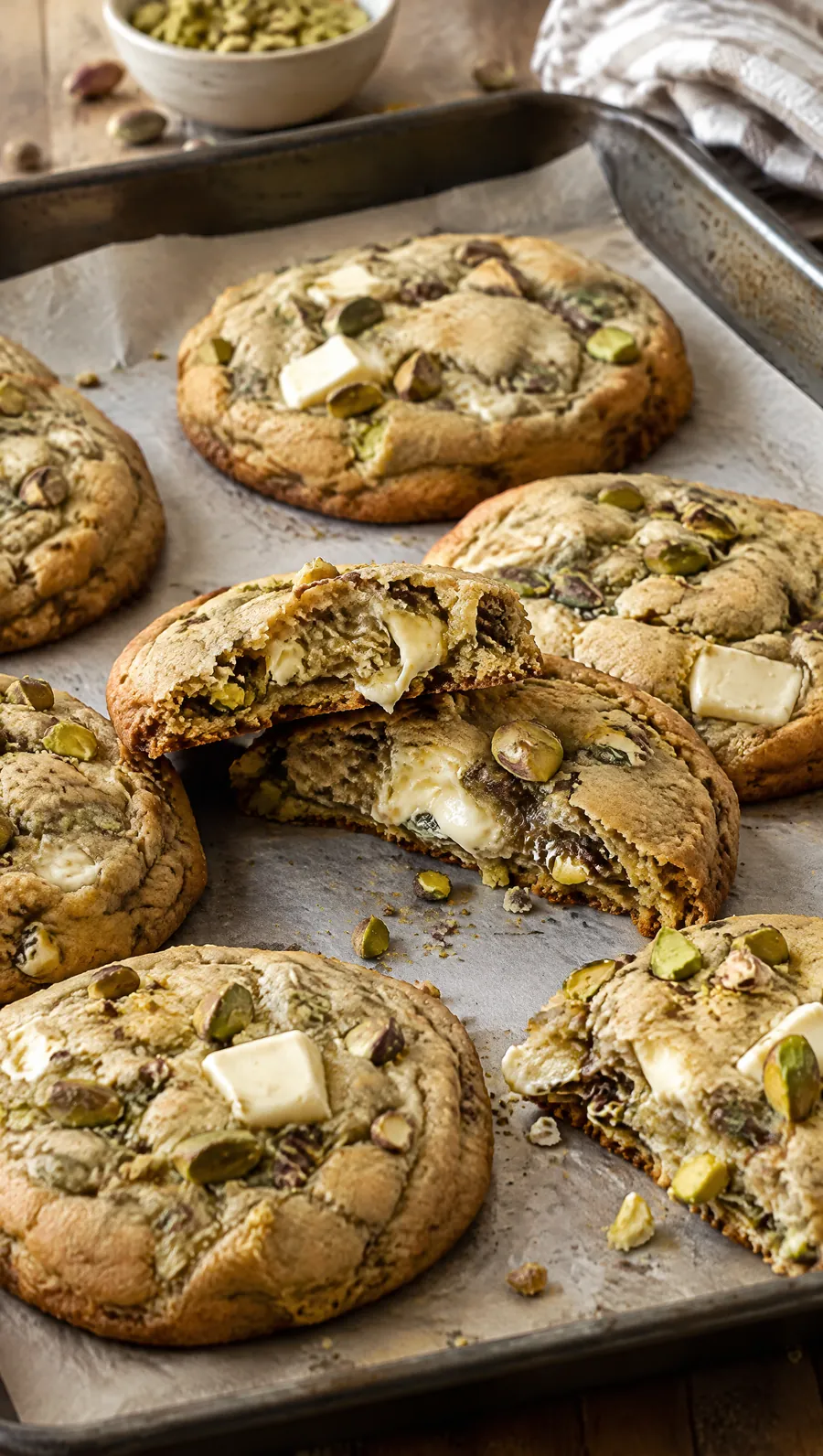 Vassoio di cookies appena sfornati